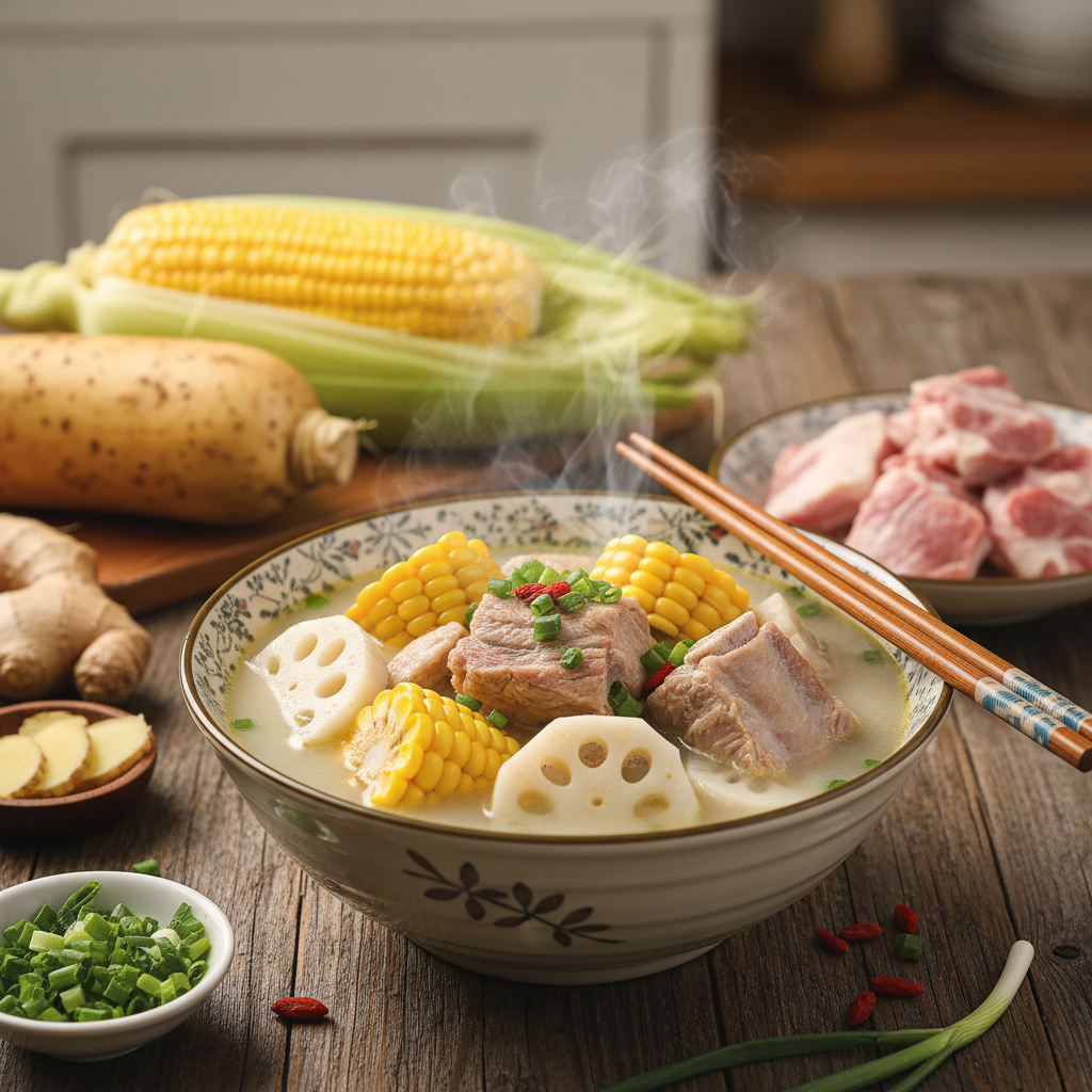 莲藕排骨汤的做法:掌握这3个细节,教你玉米莲藕排骨汤的做法